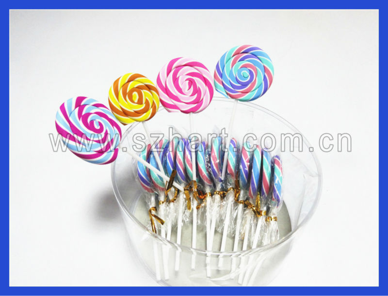 Cute lollipop shape eraser for kids gift