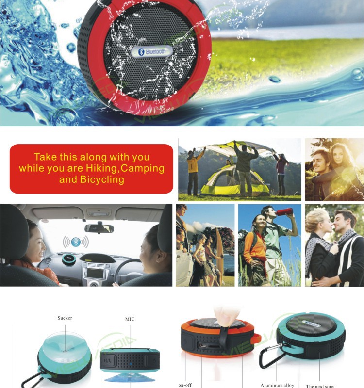 VM-BT255新2016ビジネス防水のbluetoothスピーカー用ギフトアイテム仕入れ・メーカー・工場
