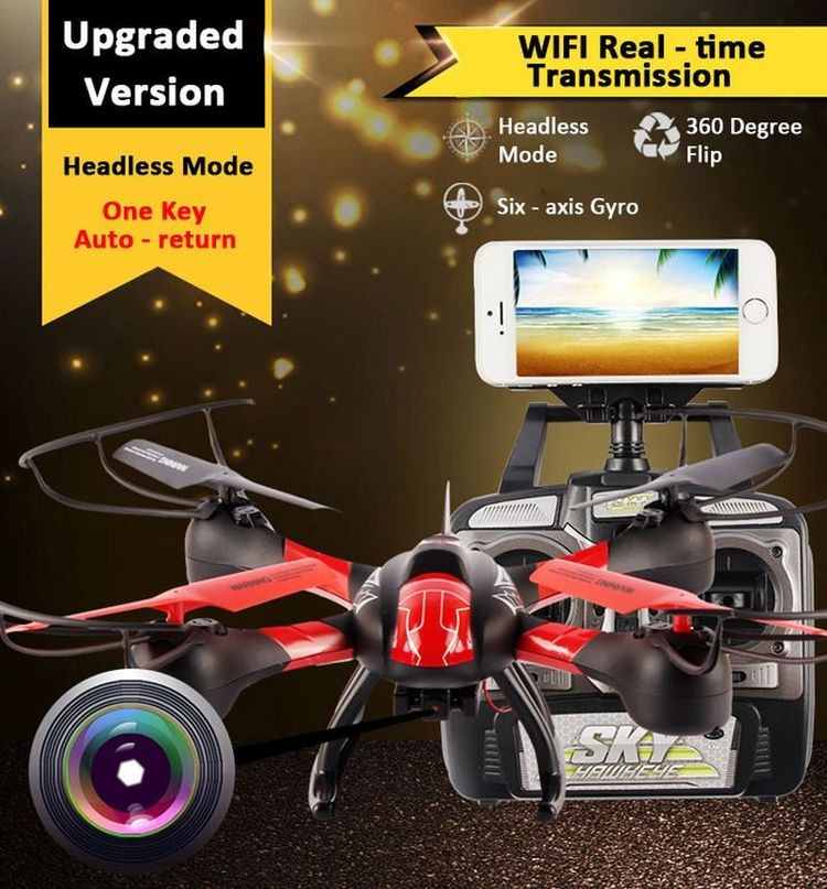 1491315W Transmission Headless Mode RC Quadcopter 2.4G 4 Channel Drone with HD Camera-3.jpg