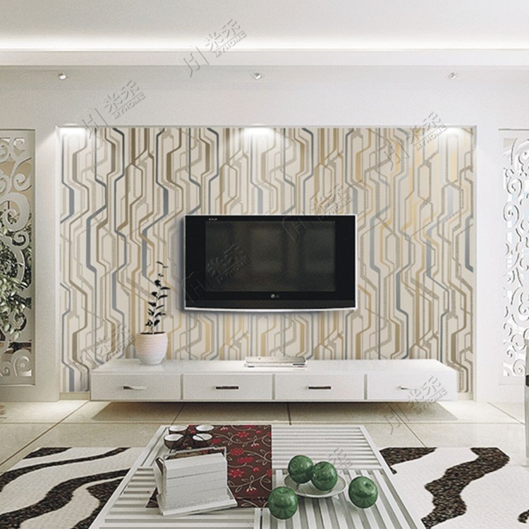 2016 impermeabile famiglia moderna pvc 3d tv disegno sfondo carta ... Carta da parati 3d moderna