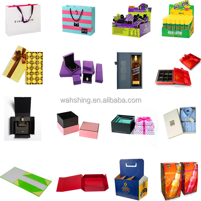 Made in dongguan single red wine box/wine box with silver stamping