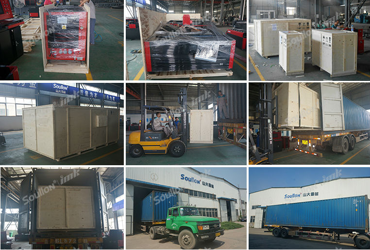 yag laser cutting machine part packing and shipping