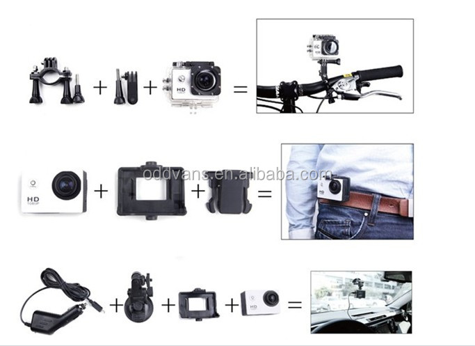 フルhd1080pのアクションカメラ30m12mpsj4000スポーツアクションカメラ防水問屋・仕入れ・卸・卸売り