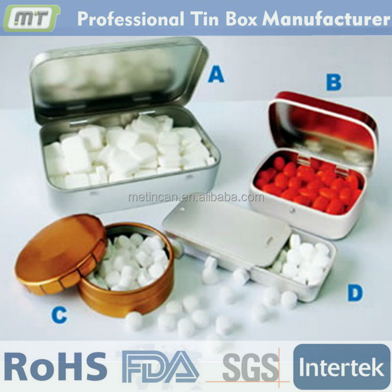 high quality small metal click clack mint tin box, mint tin