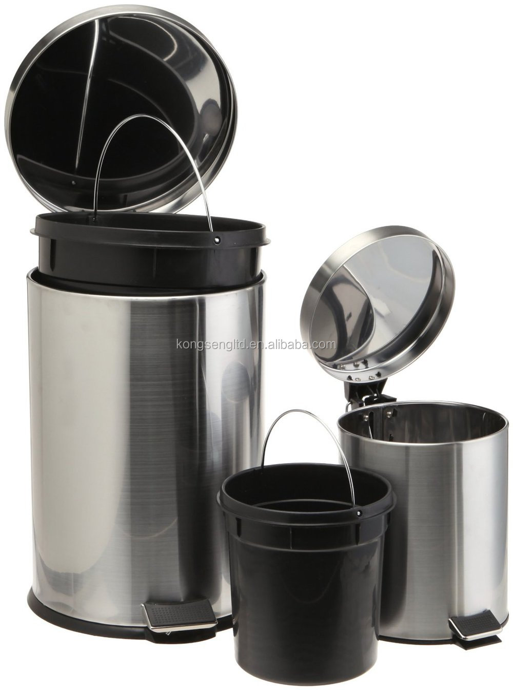 Stainless Steel Trash Cans,Set Of 3l And 20 L Buy Trash Cans/set Of