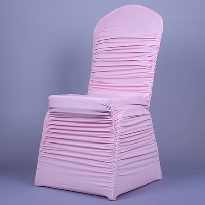色のウェディングruffluedフクシアライクラの椅子カバー結婚式のための問屋・仕入れ・卸・卸売り