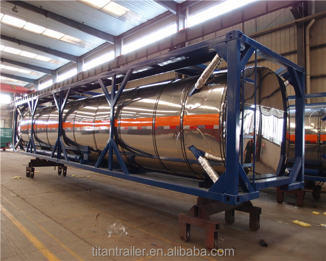 China customized 20ft 40ft cooking oil, fuel, bitumen tank container