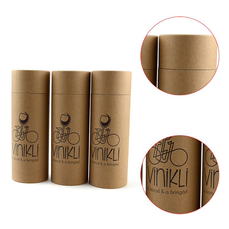 Wholesale cylindrical box handmade kraft paper tube print kraft paper tea canister