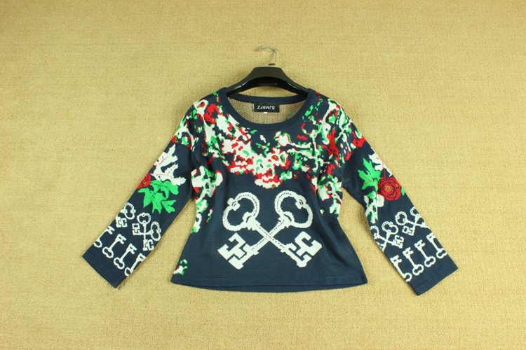 売れ筋2014年冬- 秋ブランドのユニークなデザインはセーターを編んだドレスフラワーキーtwinsetd1690501ファッションの女性のための仕入れ・メーカー・工場