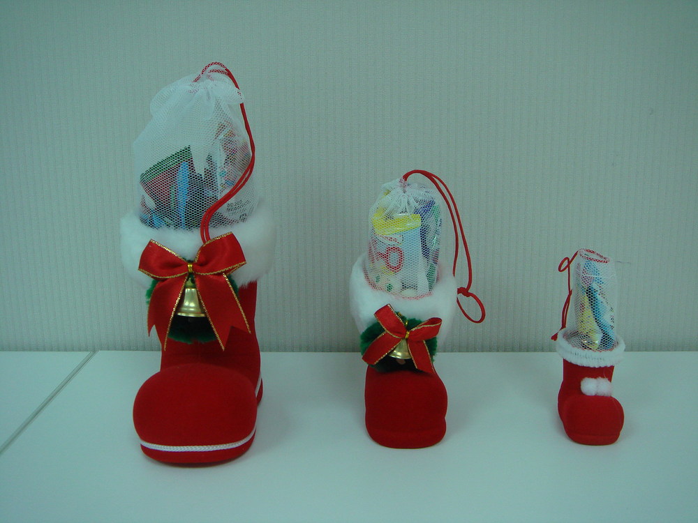 プラスチッククリスマスギフト用ブーツ/キャンディ問屋・仕入れ・卸・卸売り