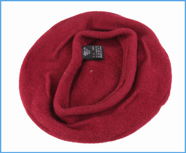 男女兼用シンプルなブランク2015純粋な色のかぎ針編みのベレー帽の帽子仕入れ・メーカー・工場