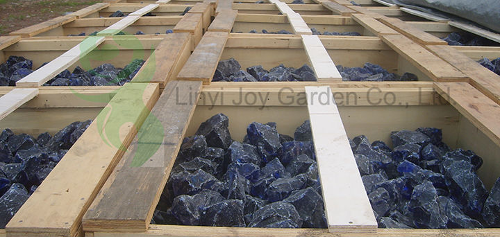  Colored Cobalt Blue Slag Glass Rocks for Gabion and Home Landscaping