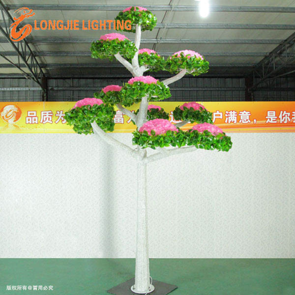 led outdoor tree with pink flowers and green leaves low led outdoor tree with pink flowers and green leaves low