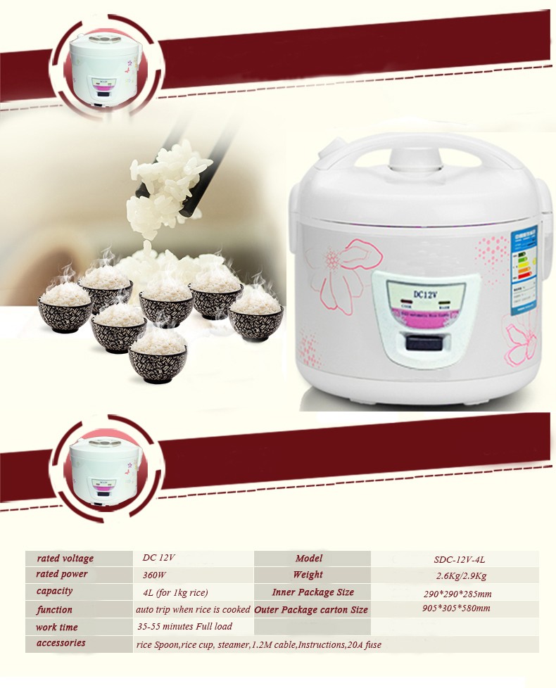 4l 12v 360w Dc Induction Cooker Buy Electric Rice Cooker,Cute Rice