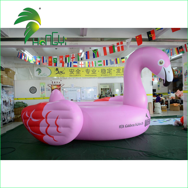 large pink inflatable swan (2)