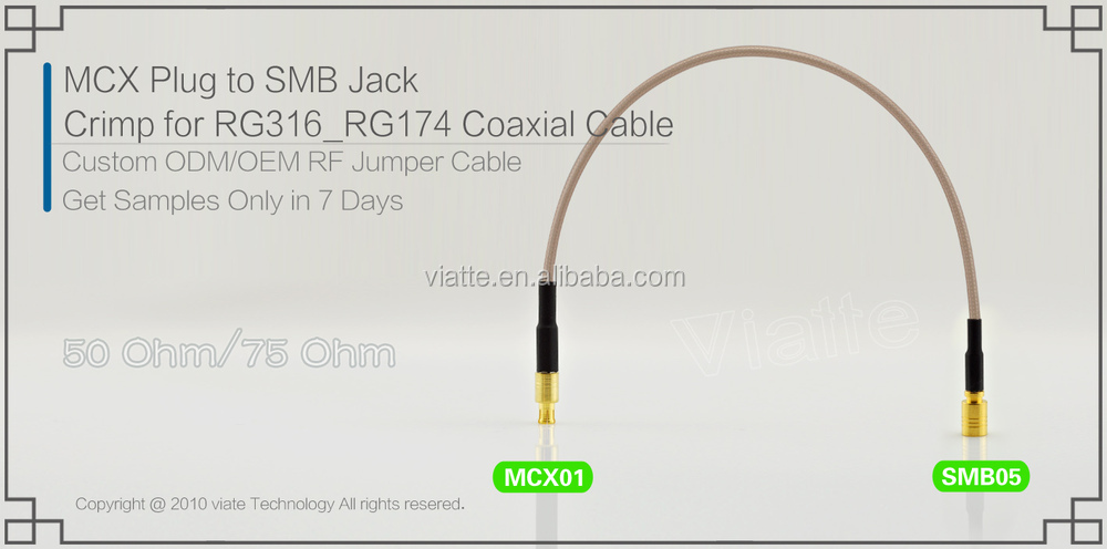 工場出荷時の価格ケーブル同軸mcxオスコネクタsmbジャックにメスピッグテールケーブルrg316/rg174仕入れ・メーカー・工場