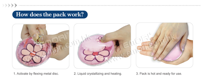 Hot sales reusable one click instant hot pad hand warmer