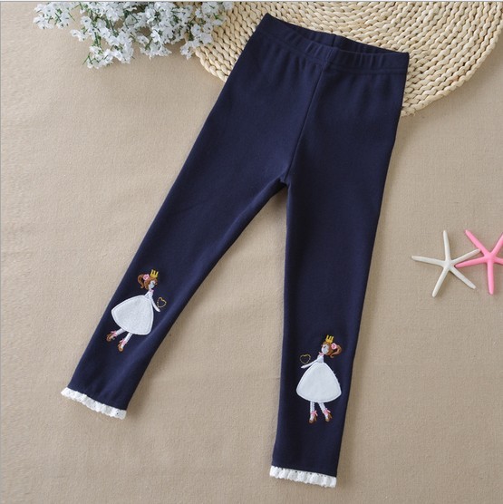 子供レギンス秋大きな女の子レースパンツプリンセス刺繍ズボンレジャーコットンブティックスタイル子供服Q0228仕入れ・メーカー・工場