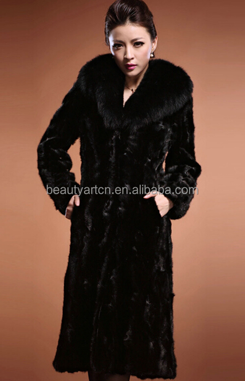 女性の贅沢な女性ののどの毛皮のコート長いフェイクファーの襟毛皮ジャケット高貴な重い髪jh-co-180生き抜く問屋・仕入れ・卸・卸売り