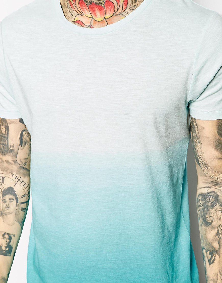 Premium Mens Dip Dyed T Shirt,Fancy Dipd Blue T Shirt,Custom 100