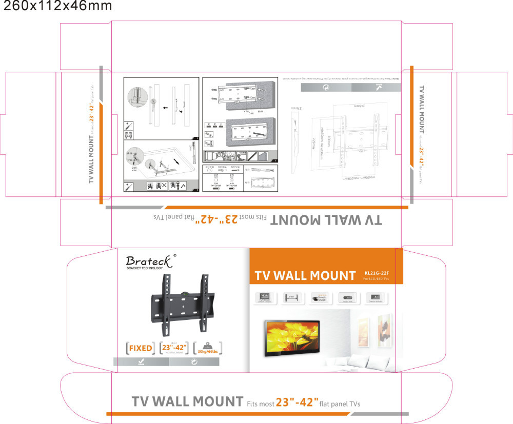 スーパーエコノミーfrankeverkl21g-44f固定液晶テレビ壁掛け金具仕入れ・メーカー・工場