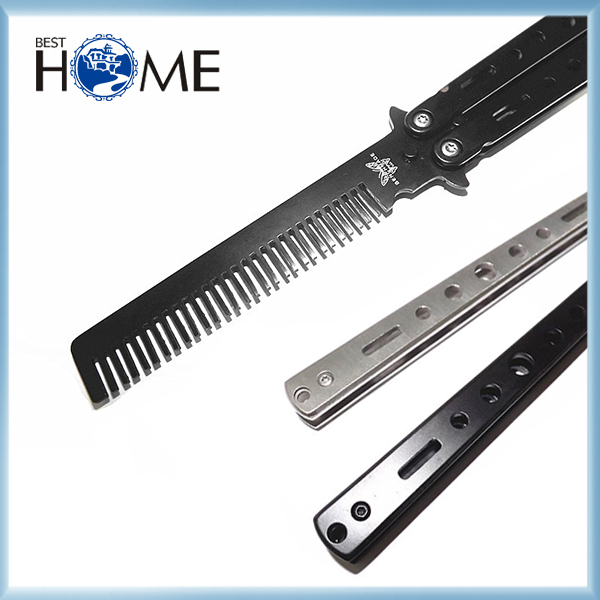 ステンレス鋼balisongクールスタイルに触れるため、 プライマリトレーニングナイフの櫛 問屋・仕入れ・卸・卸売り