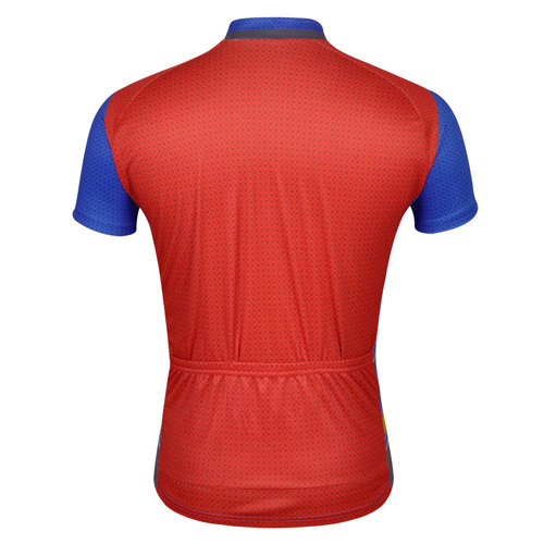 スーパーマンスタイル面白い服半袖サイクリングジャージビブショーツセットメンズ自転車卸売ポリエステルスポーツウェア問屋・仕入れ・卸・卸売り