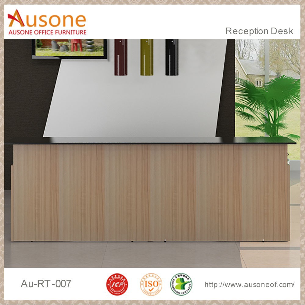 maple hot sale reception desk with black coating