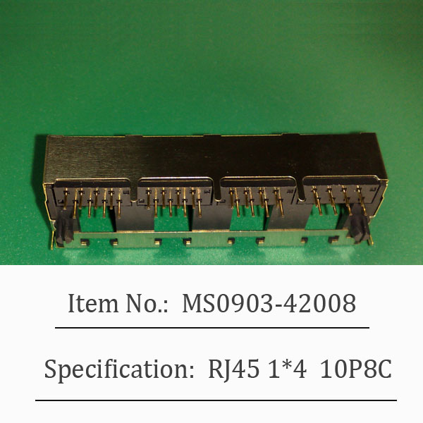 ユニバーサル4ポートrj45コネクタを持つ金盾仕入れ・メーカー・工場