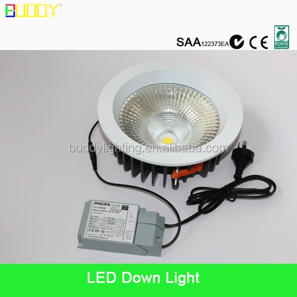 50 ワット cob led ダウン ライト 4500lm 200 ミリメートル切り抜き穴仕入れ・メーカー・工場