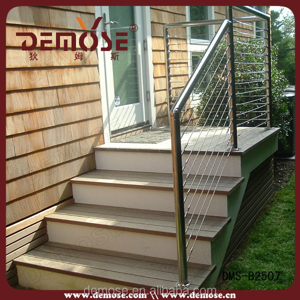 金属製の階段のrailing|stainlessプレハブ鋼ケーブルの手すり問屋・仕入れ・卸・卸売り