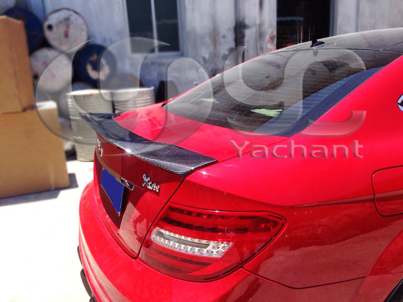 2012-2013 Mercedes Benz W204 Sedan C Class CLS-Renntech Style Rear Spoiler CF (57).jpg