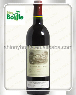 high quality dry red wine bottle, custom design dark red wine bottles