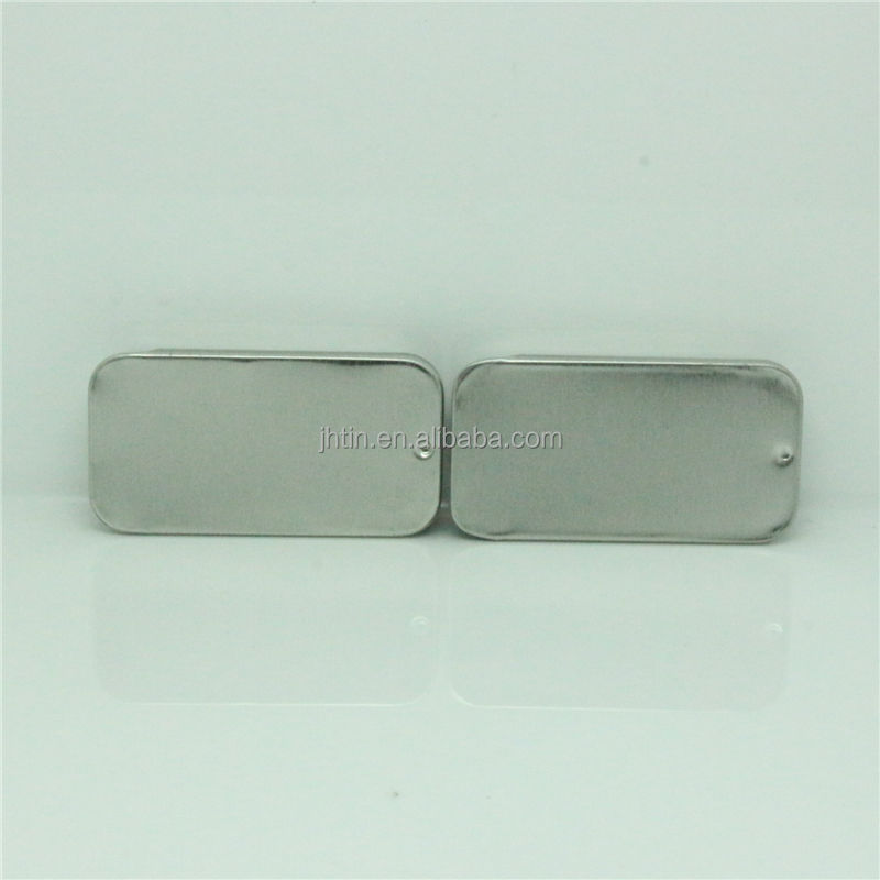 no color tin box with sliding Lid for chewing Gum dongguan wholesale