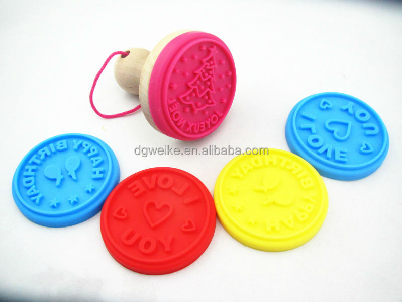 New home made custom cookie stamp silicone chock silicon cookie stamp for cake decoration