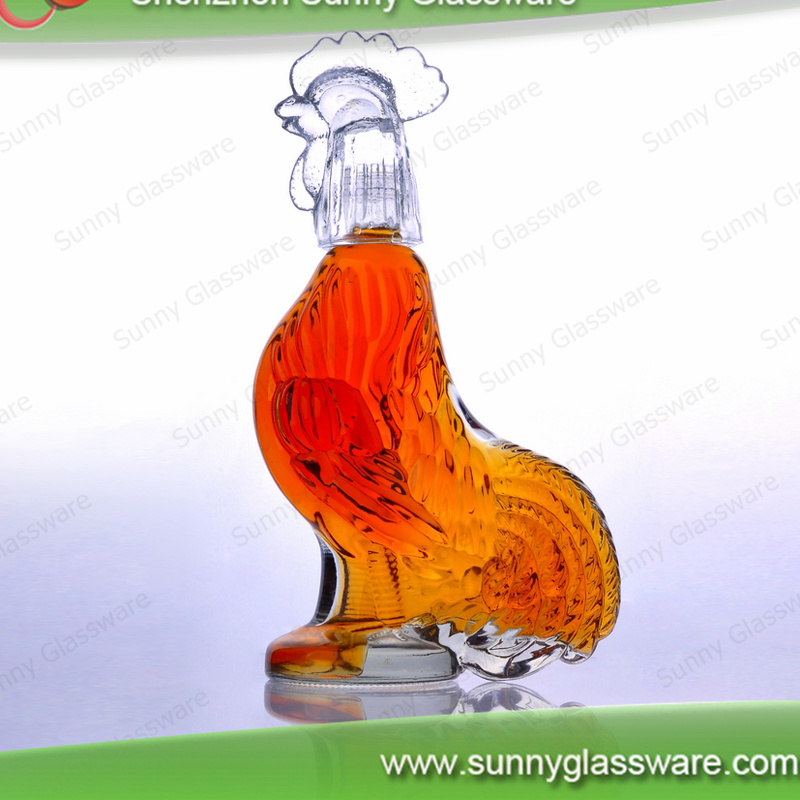 Custom Special Cock Shape Rooster Brandy Bottle Glass For Wine Buy 0977