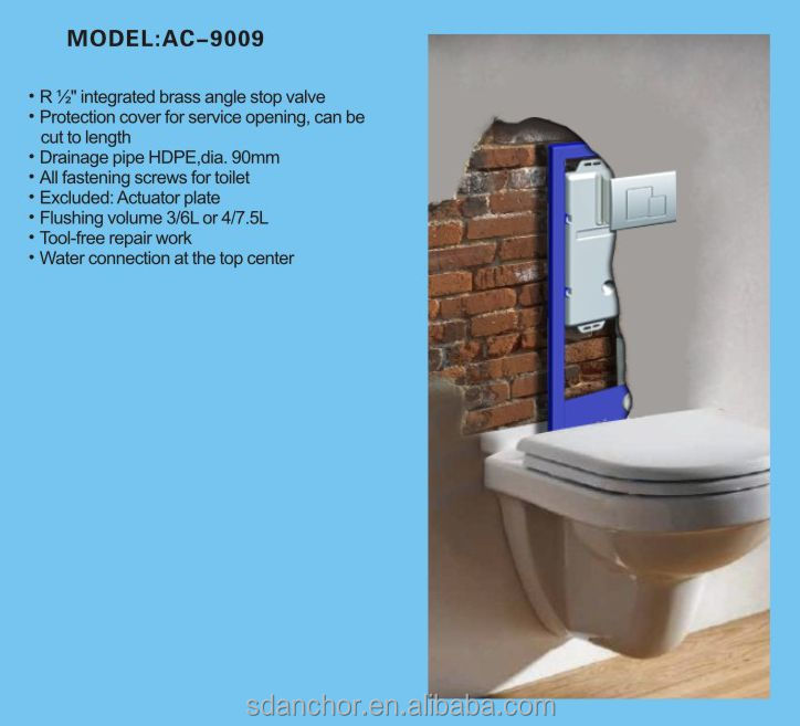 隠しフラッシュ水槽壁用金属フレーム9009でトイレをハングアップ問屋・仕入れ・卸・卸売り