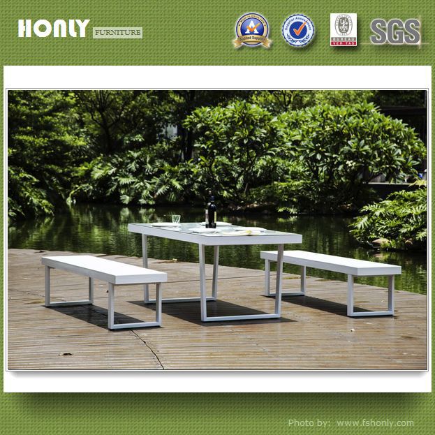 KD aluminum frame sling garden metal bench outdoor bench
