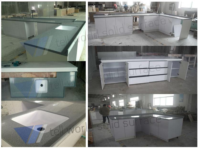 Hecho en china diseño encimera mueble de cocina para hotel ...