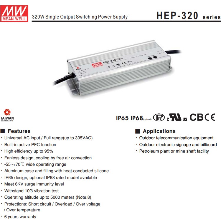 Mean well HEP-320-12A 320W 12V waterproof| Alibaba.com