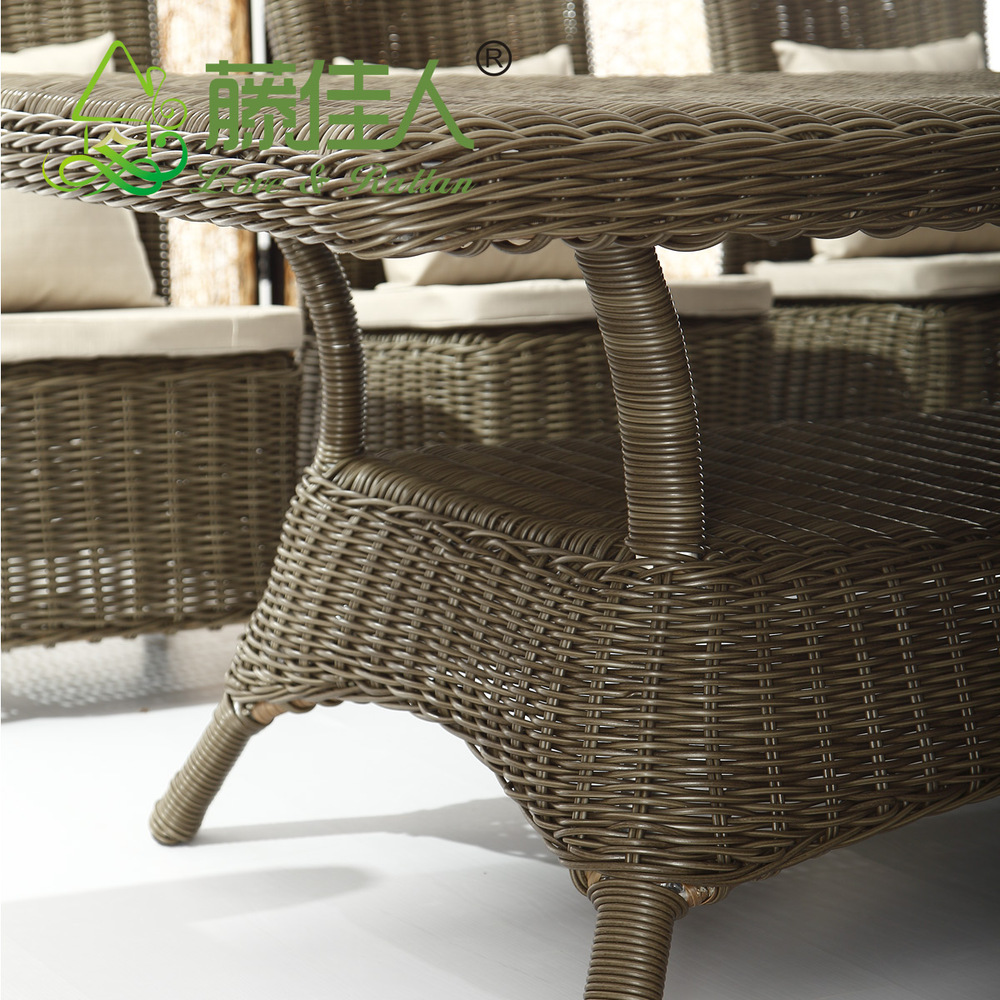 新しい デザイン高級ダイニング座席ガーデン パティオ樹脂籐籐屋外用家具仕入れ・メーカー・工場