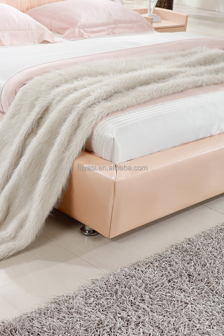 Wit hout carrefour meubels volledig lederen bed faux lederen bed ...