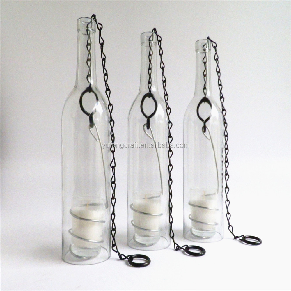 Wine Bottle Glass Candle Holder Buy Wine Bottle Glass Candle Holder