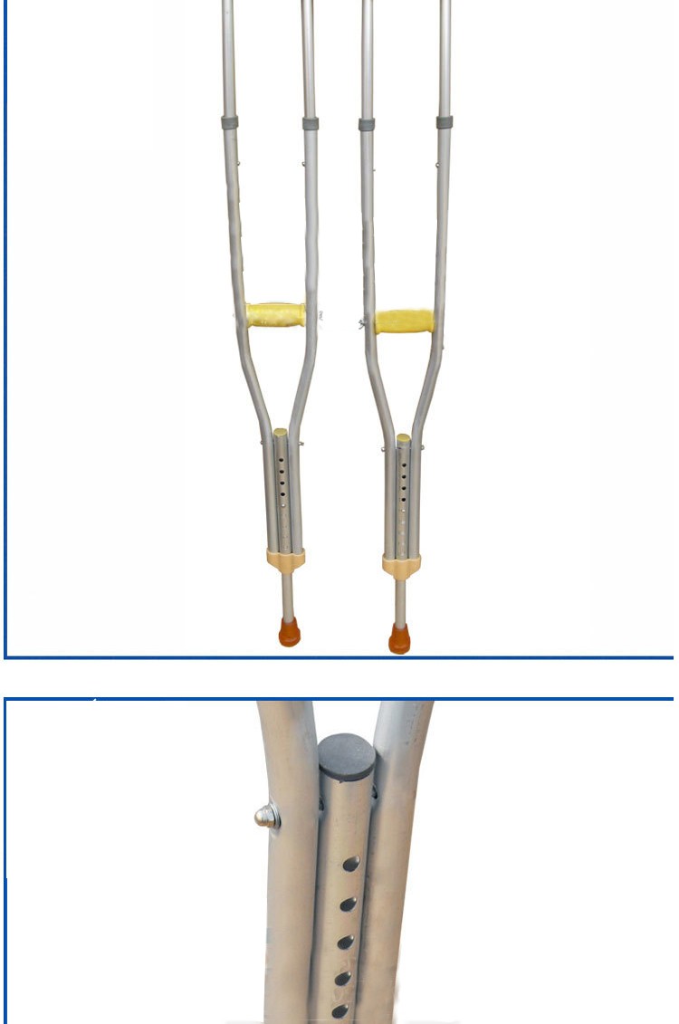 Easy Adjustable Aluminum Crutches,Thick Aluminum Axillary Crutch In