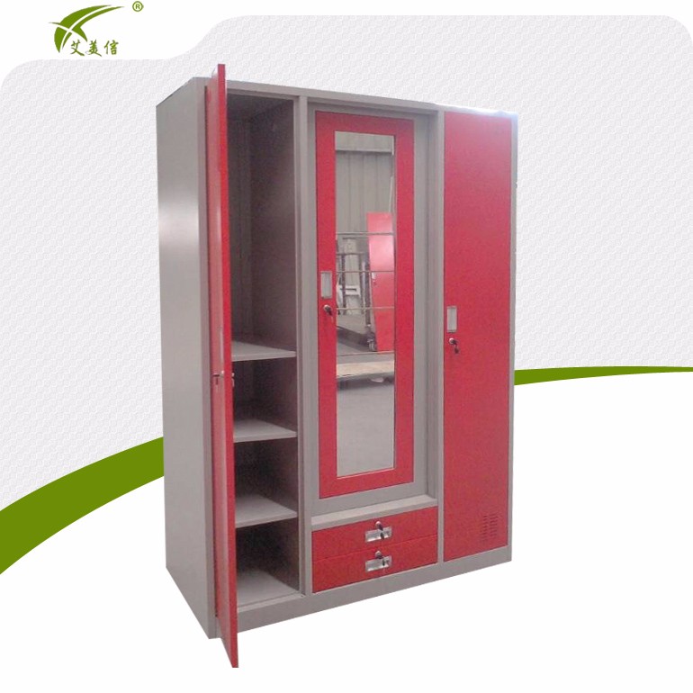 3 Door Metal Wardrobe Almirah Designs With Price Iron Bedroom