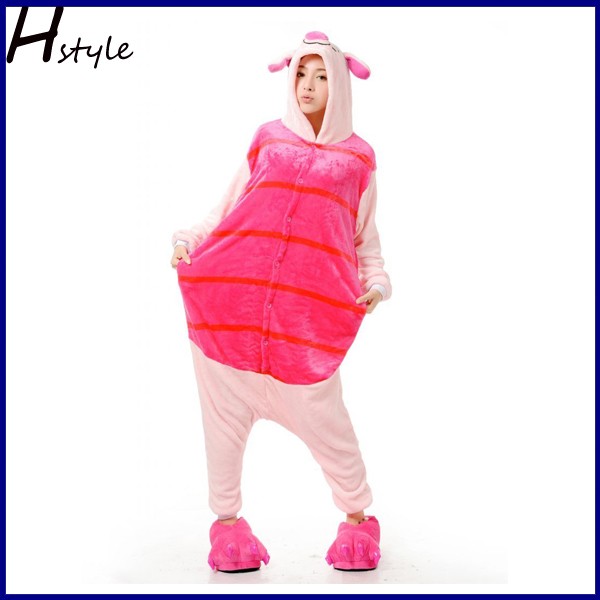 ファッション素敵な女性のアニマルパジャマ成人onesiedwy047ピンクのブタ仕入れ・メーカー・工場