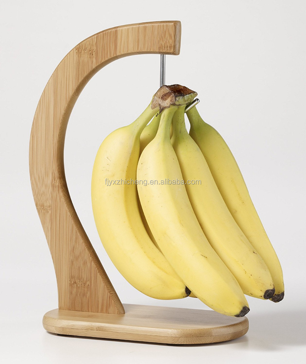 100 Natural Wooden Fruit Display Rack Bamboo Banana Display Holder