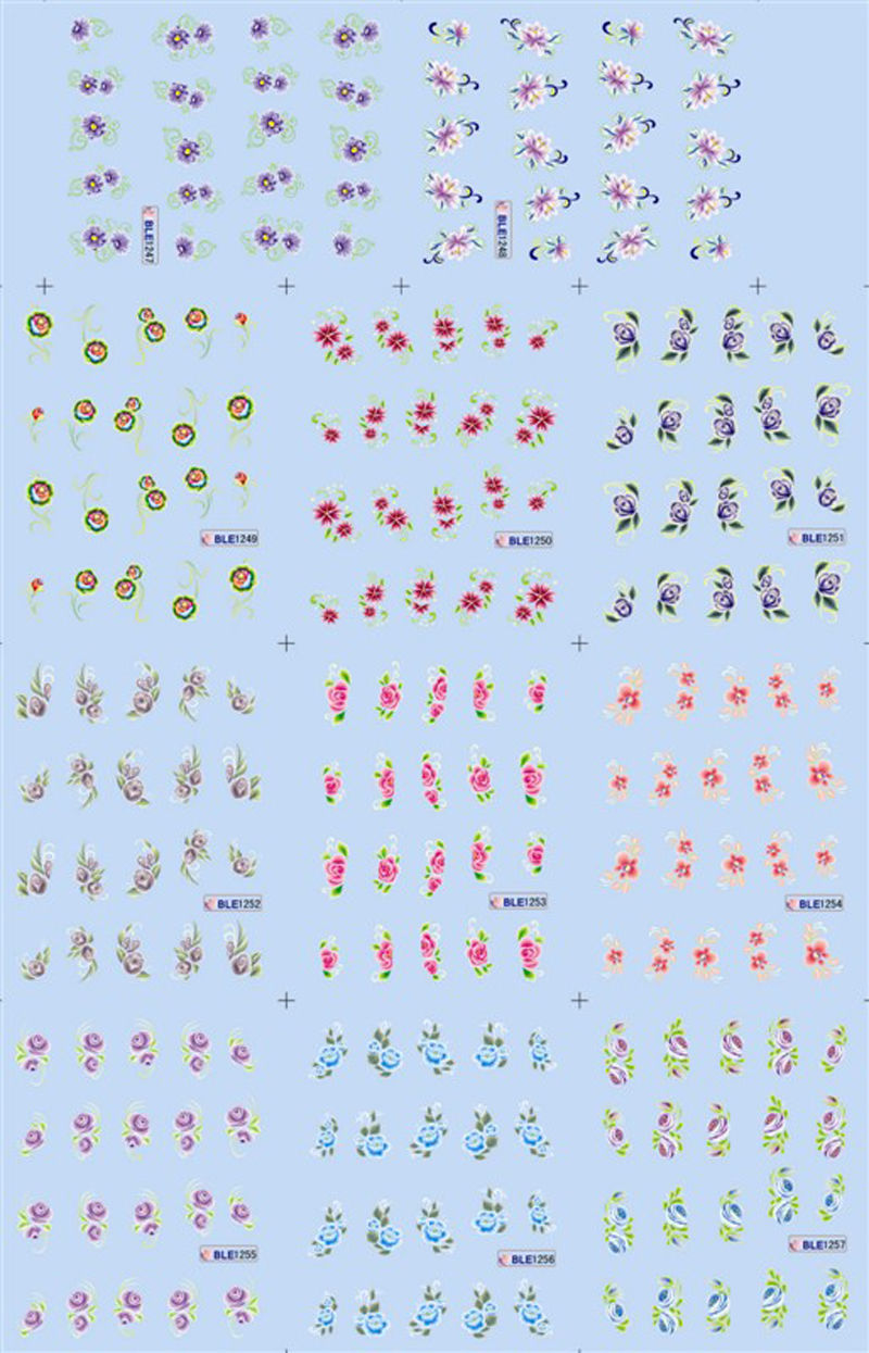 自己粘着性2015熱い販売の人気のフローラルネイルアートネイルステッカーステッカーホームdiy 問屋・仕入れ・卸・卸売り