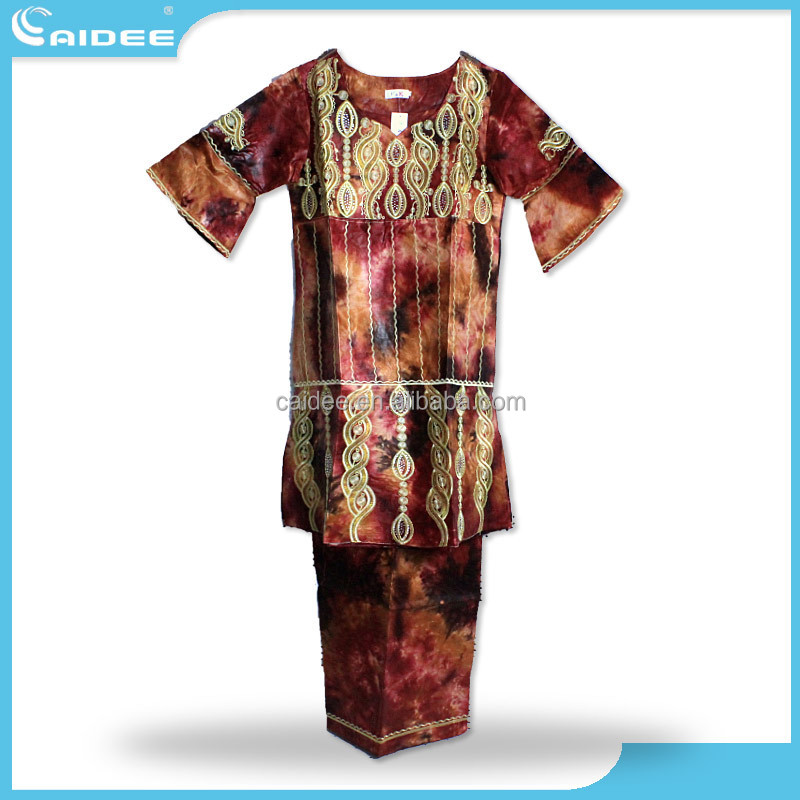 -Royalblue の ドレス 、 スカーフ シャツ と トップ アフリカバザン刺繍デザイン ドレス BCW150125仕入れ・メーカー・工場