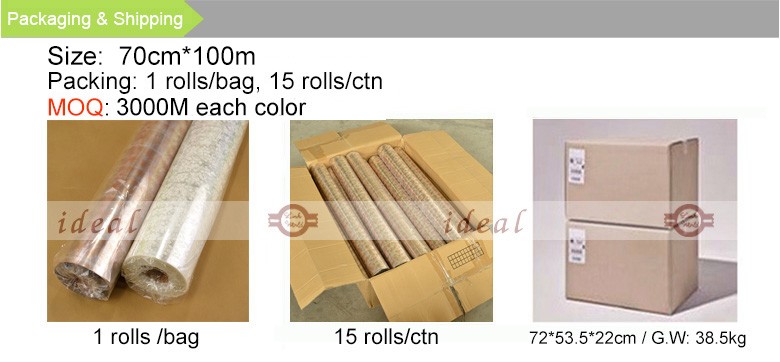 70センチ* 100メートル厚さ0.038ミリメートルpritted透明プラスチックロール用花パッキング仕入れ・メーカー・工場